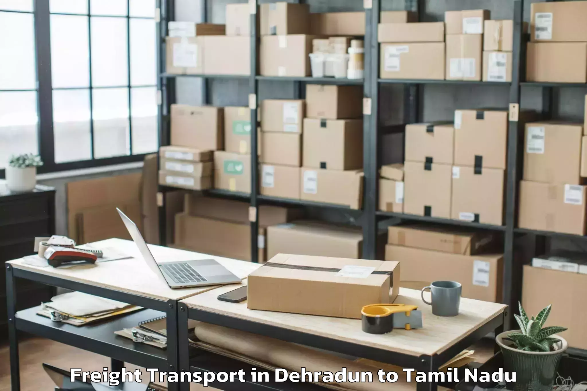 Affordable Dehradun to Ettaiyapuram Freight Transport